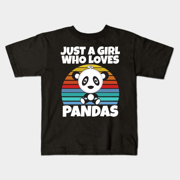 Just a girl who loves Pandas Kids T-Shirt by Work Memes